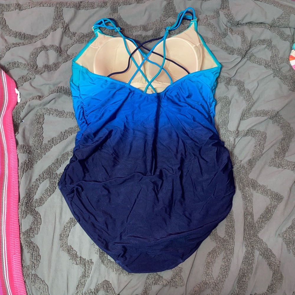 Stunning blue ombré swimming suit. Worn a handful of times.
